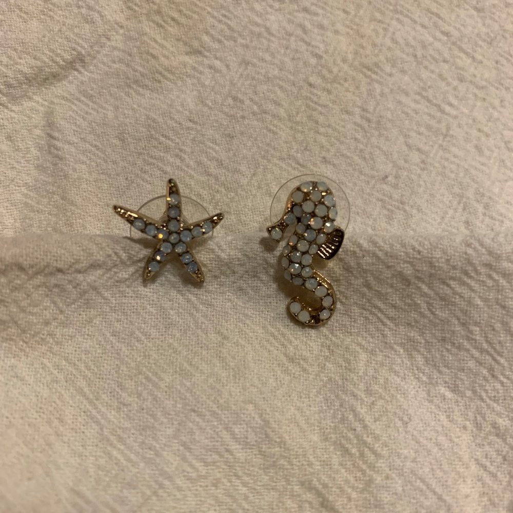 Starfish and Seahorse earrings